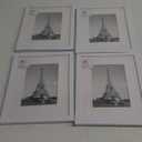 upsimples 8x10 Picture Frame Set of 4, Display Pictures 5x7 with Mat or 8 x 10 Without, Wall Gallery Photo Frames, White