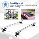 48 Inch Universal Car Top Roof Cross Bar Luggage Cargo Rack with 3 Kinds Clamp Silver Aluminum