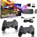 Retro Game Console & Stick - Game Stick with Built-in 12 Emulators, 21,000+ Games, Retro Drive with HDMI Output, 2.4GHz Wireless Controllers, Plug and Play for TV Gaming (Obsidian Black)