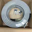 Pressure Washer Hose 100FT 4000 PSI, Kink Resistant Steel Braided Layer & NonMarking Rubber for Hot/Cold Water, High Power Washer Hose With 3/8 Inch Quick Connect & M22 Fitting, Gray