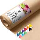 Paclord Flower Wrapping Kraft Paper, 12" x 1200" (100 ft), 45 lbs Thickness – Brown Paper Roll for Bouquet Wrapping, Floristic Shops, and Flower Decorations