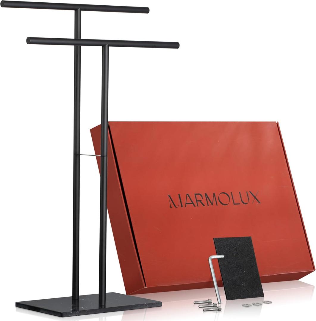 Towel Stand  Freestanding Towel Rack for Bedroom & Bathroom, Heavy-Duty Towel Drying Rack with Sturdy Base, Stylish Modern Free Standing for Spa & Home 1.6'x2.7'x0.7'