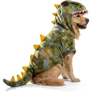 Halloween Large Dog Dinosaur Costume T-Rex Dino Outfit,5XL