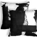 Vineland Throw Pillow Covers Set Black and White Abstract Farmhouse Cushion Case 20 x 20 Inches,Double-Sided Printing, Square Decorative Pillowcase for Home Car Sofa Decor