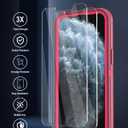 Tall silver for iPhone 11 Pro Max Case with [2 Screen Protector ], Military Grade Shockproof Heavy Duty Drop Protection Rugged Case 6.5"(Wine Red Deep Red)