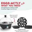 Dash Rapid Egg Cooker - Boiler, Poacher & Steamer - Includes Measuring & Recipe Guide - Dishwasher Safe - BPA Free - Holds 7 Eggs, Black