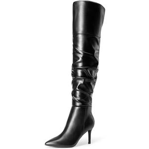 DREAM PAIRS Women's High Heels Over The Knee Boots Thigh High Pointed Toe Stiletto Long Fall Sexy Boots 7.5