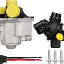Electric Engine Water Pump W/Thermostat Compatible with BMW 535i 740i 535i xDrive 640i xDrive 535i Gran Turismo ActiveHybrid 5 2010-2017 3.0L L6,fit N55 Engine, Replace#11517588885
