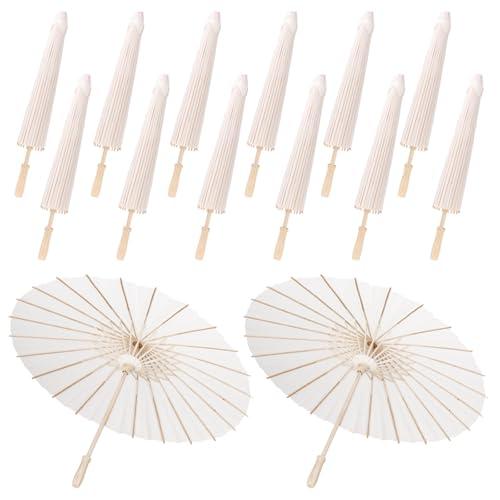 MBJZSL 30 Pack White Paper Umbrellas, 23.6 Inch Paper Parasol Umbrella Chinese Japanese Style DIY Umbrellas Decorative Vintage Decor for Wedding Props : Clothing, Shoes & Jewelry