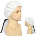 Yan Dream Men's White Classic Wig, 52cm/20.47 Inch, Curly, Heat Resistant, One Size Fits Most Adults and Teens