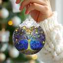 Tree of Life Stained Glass Ornament, Christmas Ornaments – Christmas Tree Decor, Holiday Decor, Xmas Stocking Stuffers, Gift Idea, Gifts for Coworker, Friend, and Family