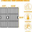 BBQ-PLUS Grill Replacement Parts for Charbroil Performance 2-Burner Gas Grills 463673519 463673019 463625217 463673017 G470-0002-W1 G321-0006-W1 G470-0004-W1 G470-5200-W1 Grill Accessories