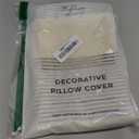 Hofdeco Modern Boho Moroccan Indoor Outdoor Body Lumbar Pillow Cover Only for Bed, Backyard, Couch, Sofa, Black White Stripe Tassels, 12"x40"