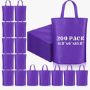 Windyun Reusable Grocery Bags Large Non Woven Shopping Bags with Handle Foldable Portable Tote Carryall Bulk 11.8x6x13.8 Inch