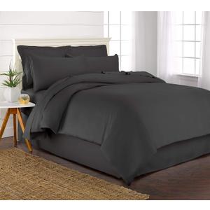 King Duvet Cover by Pure Bamboo, 3 Piece Set, Genuine 100% Organic Viscose Derived from Bamboo, Luxuriously Soft and Cooling, 2 Pillowcases (King, Charcoal)
