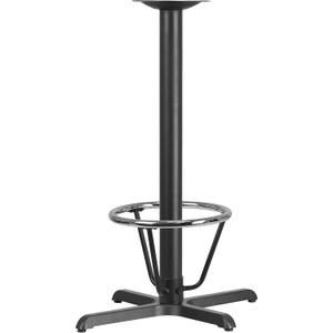 Flash Furniture 23.5'' x 29.5'' Restaurant Table X-Base with 3'' Dia. Bar Height Column and Foot Ring