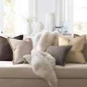 ZWJD Pillow Covers 26x26 Set of 2 Soft Polyester Textured Pillow Covers with Stylish Flange Edge Cozy Farmhouse Throw Pillows for Couch Bed Sofa Living Room