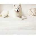 MYSKY HOME 100% Waterproof Couch Cover for Pets, Couch Covers for Sofa, Sectional Couch Covers for Dogs, Sofa Covers Washable Slipcovers Protector Couch Cushion Covers, Off White, 35"x70.9"