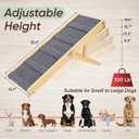 Dog Ramp for Bed BuddyRamp Wooden Adjustable Pet Ramp 32.7 x 15.7 x 19.7, Non-Slip Carpet Surface, Foldable & Portable, Ideal for Large, Medium and Small Dogs