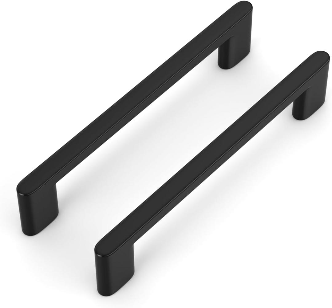 Peaha 6 Pack 5 Inch Cabinet pulls Black Drawer pulls Modern Aluminum Alloy Hardware for Dresser Cupboard
