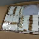 Nervure 700PCS Gold Plastic Plates - Gold Plastic Dinnerware Sets for 100 Guests - 200 Disposable Plates, 300 Silverware, 100 Cups, 100 Napkins for Wedding & Party & Mothers Day