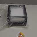 Outdoor Ceiling Porch Light LED Flush Mount for Wall or Ceiling, Square Exterior Wall Lamp for Patio Balcony Terrace, 3000K Warm Color, 125w Equivalent, Black, Wet Location, Small 6.3"x6.3"x4.3"