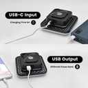 Rechargeable Tent Light, 5 Light Modes & Stepless Dimming, with Magnetic Base & Hook, IP65, Electric Lantern for Camping/Outdoor/Home/Hiking.