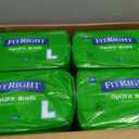 FitRight Ultra Heavy Absorbency Adult Diapers for Men & Women, Waist Size: Large 44-56 inches, OptiFit Incontinence Disposable Briefs with Leak Protection for Seniors, 80 Count (Beige, L)