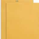 Blue Summit Supplies 100 10 x 13 Clasp Envelopes with Gummed Seal, Large Clasp Mailing Envelopes Made From 28lb Kraft Paper, For Mailing Larger Papers or Magazine, Bulk 100 Pack (Brown)