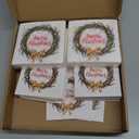 Spiareal 200 Piece Paper Napkins - Christmas Rustic Retro Decorative for Holidays, Weddings, Home (Wreath Style)