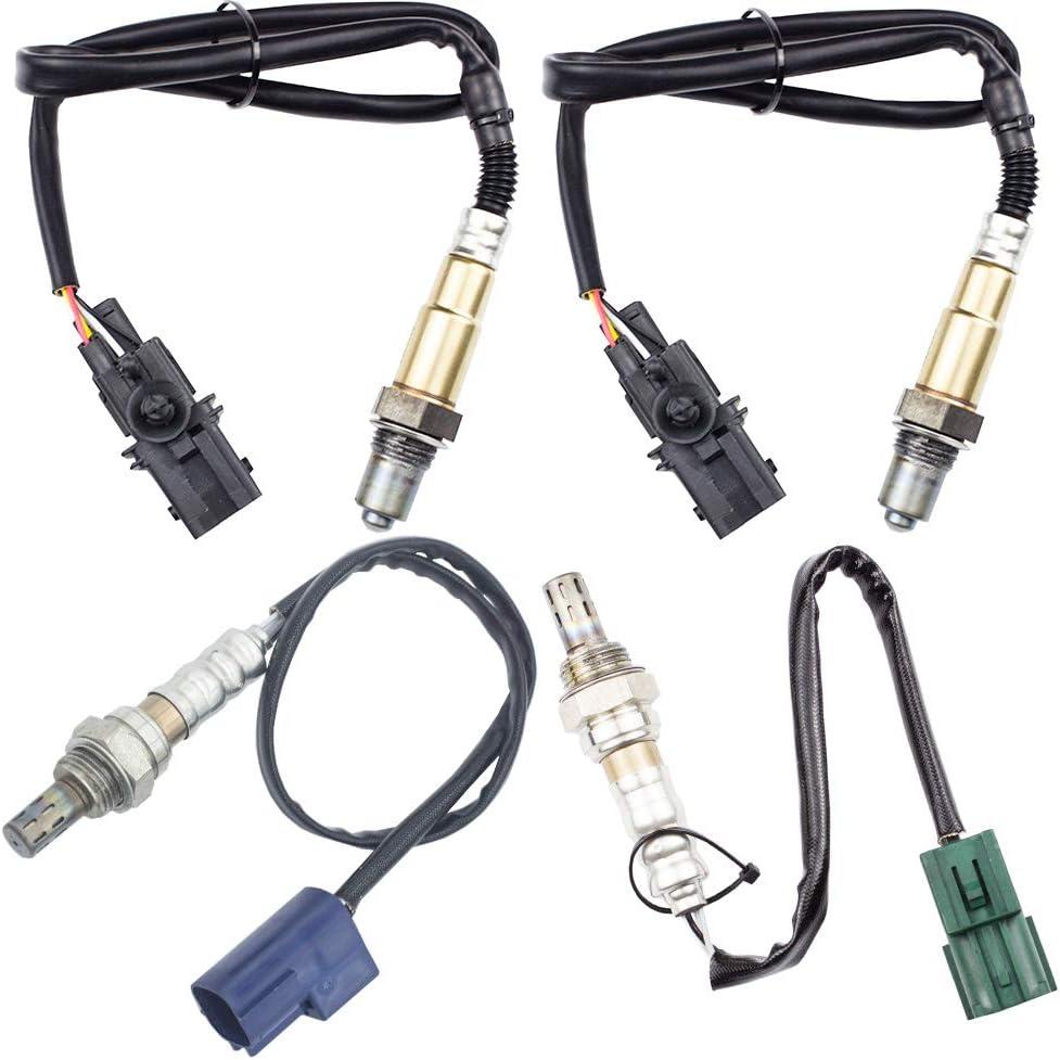 4X Air Fuel Ratio Oxygen Sensor 1 & 2 for Nissan Xterra Frontier Pathfinder 2005 2006 4.0L Upstream + Downstream