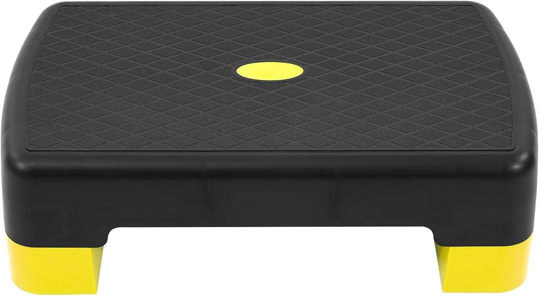Fitvids 18" Aerobic Step Platform, Workout Stepper with Adjustable 2 Stackable Risers 3" 5.5" for Home Gym Small Space, Exercise Step, Multiple Option