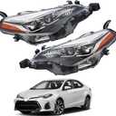 PENSUN LED Headlight Assembly for 2017 2018 2019 Toyota Corolla SE XSE XLE - Dual Projector Front Headlamps, Left & Right, Plug-and-Play