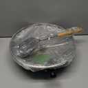 13" Nonstick Wok - Wok Pan with Glass Cover, Carbon Steel Woks & Stir-Fry Pans: Flat Bottom Chinese woks for Electric, Induction, Gas, All Stoves