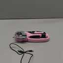 Cordless Electric Scissors, 4V Rechargeable Box Cutter & Cardboard Cutter with LED Light, Safety Lock - Rotary Cutter for Fabric, Leather, Carpet, Plastic, Crafting, Sewing with Storage Box (Pink)