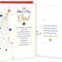 5 x Elegant Father's Day Card for Dad, Meaningful Fathers Day Card Gifts from Daughter Son, Meaningful Double Sided, Fathers Day Family Celebration Decorations