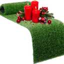 XLX TURF Artificial Grass Runner for Christmas Table Decor 12 X 108 Inch - Green Faux Turf Golf Theme Party, Birthday, Wedding
