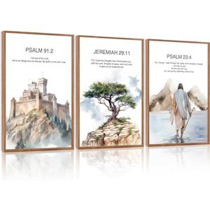CHDITB Bible Verse Scripture Wall Art, Religious Christian Jesus Decor, 24"L x 36"W