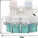 UPGRADEDW11165546 W10758828 Washer Water Inlet Valve - Compatible with Maytag &Whirlpool Washing Machine wm0642hw wm0642hw mah7500aww,mvwb765fw0 mvw6230hw2 Replace#w11096267