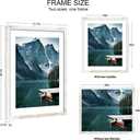 Hongkee 20x24 Frame Set of 2, Distressed White Wood Style - Display 16x20 Picture with Mat or 20 x 24 Poster without Mat, Wall Mounting Horizontal and Vertical