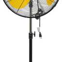 HiCFM 20 inch Pedestal Fan, 50 Tilting 3-Speed 5000 CFM High Velocity Stand Up Fan with 1/5 Powerful Motor for Commercial Industrial Warehouse Gym Garage - UL Safety Listed