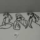 Photect 3 Pcs Metal Wall Art Decor Minimalist Abstract Woman Wall Art Metal Modern Line Drawing Decor Female Single Line Home Hanging for Bedroom Bathroom Living Room Christmas Housewarming(Romantic)