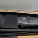 47-inch Computer Desk with 4 Drawers, LED Light and Charging Station, Home Office Desk with Storage Shelf, Black