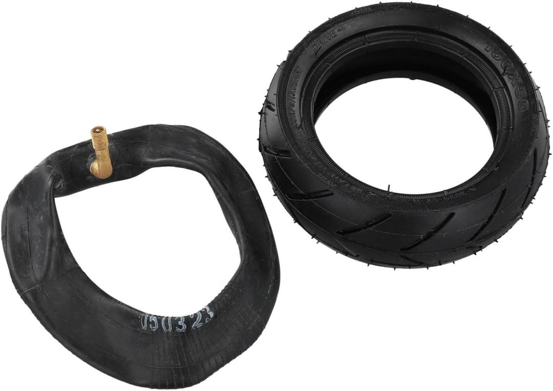 6 Inch 150x50 Solid Rubber Tire Set Inner Tube Outer Tire Replacement Parts for Electric Skateboard Surfing Scooter Wheels Off Road Accessories Black(Inner+outer tire)