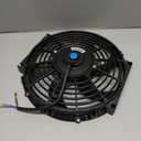 10" inch Slim Fan Push Pull Electric Radiator Cooling Fans 12V Mount Kit Unversal Black