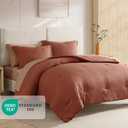 King Size Comforter Set - 7 Pieces King Bedding Set Textured Bed in a Bag