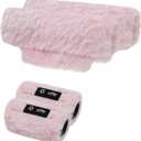 SPRING SEAON Crutches Padding Universal Crutch Pads for Armpits and Hand Grips Pads for Crutches Underarm Crutch Cushions Fluffy Crutch Covers Machine Washable (Pink)