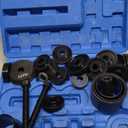 Orion Motor Tech Wheel Bearing Press Kit for Front Wheel Drive Bearing Removal & Installation, 24pc Wheel Bearing Puller Tool Set with Sliding Screws Universal Bushings Sleeves (Blue)