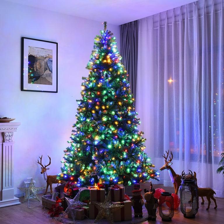  8Ft Pre-Lit Artificial Christmas Tree Hinged 750 LED Lights