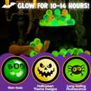 JOYIN 100 PCS Halloween Glow in The Dark Bouncing Balls, 20 Designs Halloween Theme Glowing Bouncy Balls for Halloween Party Supplies, Party Favors, Trick or Treating Goodies